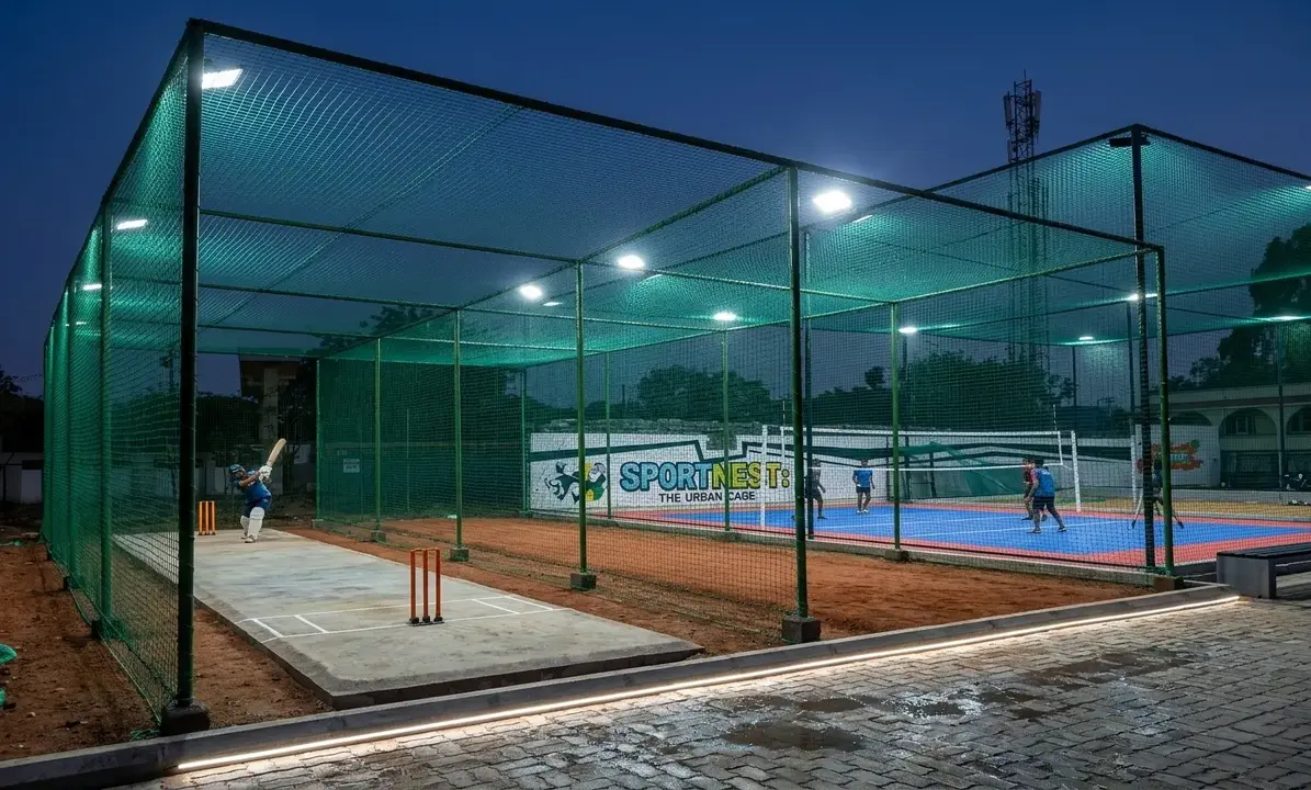 Cricket Practice Nets installation detail